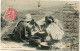 HAUT-SENEGAL ET NIGER CARTE POSTALE -SOUDAN -DEJEUNER SUR L'HERBE DEPART DIEBOUGOU 19 FEVR 07 POUR LA FRANCE - Cartas & Documentos