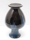 Delcampe - -VASE CERAMIQUE BLEUE & NOIRE A COULURES Sans Marque Visible VINTAGE XXe Déco   E - Vasen