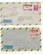 AVIATION - 2 X BRAZIL Aircraft Stamps COVERS To GB Cover Air Mail - Covers & Documents