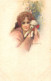 ¤¤   -   Illustrateur " MONESTIER "    -  Lot De 3 Cartes Viennoises   -  Femmes  -  Chiens       -   ¤¤ - Monestier, C.