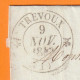 1842 - Enveloppe Pliée De Trevoux, Ain, Simples Fleurons Vers Bologne, Haute Marne - Décime Rural - Cad Transit - Taxe - 1801-1848: Vorläufer XIX