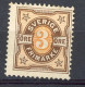 SUE Yv. N° 53  Fil Couronne *  3 ö  Brun Et Orange Cote 1 Euro BE  2 Scans - Unused Stamps