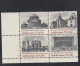 Sc#1928-1931, Plate # Block Of 4 18-cent, American Architecture Series, US Postage Stamps - Plaatnummers