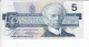 Monnaie (123260) Banque Du Canada 1986 Cinq Dollars Série GPL7495535 Bonin/Thiessen - Kanada