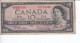 Monnaie (123262) Banque Du Canada 1954 Dix Dollars Série CV3153636  Beattie/Raminsky - Canada