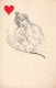 Cartes à Jouer Jeu De Carte * 2 CPA Illustrateur * La Dame De Carreau & La Dame De Coeur * Art Nouveau Jugendstil - Carte Da Gioco