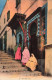 ALGERIE - Une Rue Arabe - Femmes Algériennes - Animé - Colorisé - Carte Postale Ancienne - Mujeres