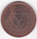 Chypre 5 Mils 1977 , En Bronze , KM# 40, En Sup/XF - Chypre