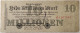 Billet De Banque ALLEMAGNE - 1923 : République De Weimar - Reichsbanknote - 10 Millionen Mark - 10 Millionen Mark
