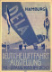 1933, DELA-Karte Mit 6 Pfg. Fridericus Und Flugmarke Zur "Ballonfahrt Der Luftschutz-Abt. Der T.N." Vom 25.8.1933 - Airmail & Zeppelin