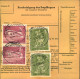 Berlin, Briefmarken 154 (2),53 (2),166 Ba 50.00 385 1960, Paketkarten-Stammteil Fiir Ein Schweres Paket Ab "BERLIN — LU - Cartas & Documentos