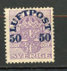 SUE PA   Yv. N° 3  *  50 S 4 ö  Violet Cote  30 Euro BE  2 Scans - Ongebruikt