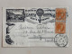 Luxembourg 1927 Belle Carte No 166 X 2 Oblitéré 8 Septembre 1927 Poste Aérienne Par Ballon De Roodt Vers Metz - Herdenkingskaarten