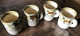 4 Mugs J. YELL VALLAURIS Décor Préhistorique Chasse - Vallauris (FRA)