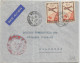 LETTREDE LA REUNION 1939 DE ST DENIS ADRESSEE PAR AVION  EN FRANCE ET CENSUREE  TIMBRES POSTE AERIENNE - Storia Postale