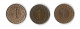 Lot De 3 Pièces De 1 Reichspfennig  - 1924 D Et J, 1925 A - 1 Renten- & 1 Reichspfennig