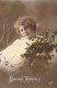 Femmes - Fantaisie - Bonne Année - Bouquet De Houx Et Gui - Carte Postale Ancienne - Femmes