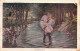 COUPLES - Un Couple S'embrasse Enlacé Dans L'eau - Carte Postale Ancienne - Couples