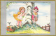 ENFANTS - SCENE & PAYSAGE - Enfant Des Fleurs à La Maison Jouent à Cache Cache - Panier - Carte Postale Ancienne - Taferelen En Landschappen