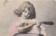 ENFANTS - SCENE & PAYSAGE - Jeune Fille Joue De La Cithare - Carte Postale Ancienne - Scènes & Paysages