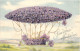 FETES & VOEUX - Souvenir Affectueux - Un Zeppelin En Fleur 2 Colombes à L'intérieur - Carte Postale Ancienne - Altri & Non Classificati