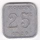 76 . Seine-Maritime. Rouen. Ligue Des Commerçants Rouennais . 25 Centimes 1920, En Aluminium - Noodgeld