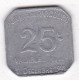 75. Paris Jeton Tramways . Transport En Commun Région Parisienne 25 Centimes 1921 En Aluminium - Monedas / De Necesidad