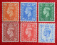 George VI Color Changed Mi 245-250 Yv 250-255 1950 1951 (1/2d= MH) POSTFRIS MNH ** ENGLAND GRANDE-BRETAGNE GREAT BRITAIN - Unused Stamps