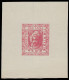 1930 INDIA STATES 1A RED REVENUE DIE PROOF W. RARE "PAPER" WMK - K&M 252 - VF - Sonstige & Ohne Zuordnung