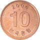 Monnaie, Corée, 10 Won, 2006 - Coreal Del Sur