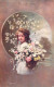 CPA - FANTAISIE - Enfant Et Bouquet De Fleurs - Robe Blanche - CARTE POSTALE ANCIENNE - Other & Unclassified