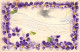 CPA - Felicidades - Cadre En Fleurs Violettes - CARTE POSTALE ANCIENNE - Blumen