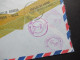 Delcampe - 1982 Air Mail Registered Nevis Philatelic Bureau Charlestown Nevis Marken Mit Aufdruck Official Mit Zettel Claim Check - St.Kitts Und Nevis ( 1983-...)