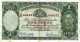 AUSTRALIA 1 POUND GREEN KGVI HEAD 2ND SIGNATURE BACK MOTIF ND(1942) F+ CV$120 DARK BACK W.1966 READ DESCRIPTION - 1938-52