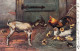 ANIMAUX - Coq - Poule - Chèvre - Poussin - Joyeuses Pâques - Carte Postale Ancienne - Andere & Zonder Classificatie