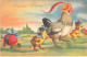 ANIMAUX - Poule Et Poussins Déguisés En Marin - Joyeuses Pâques - Carte Postale Ancienne - Sonstige & Ohne Zuordnung