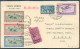 27pi PA. + Issue CONGRES INTERNATIONAL DU COTON 1927 Cacn. ALEXANDRIA On Regisetred Cover + Air Mail 29 March 1927 To Ba - Poste Aérienne