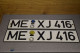 License Plate-nummerplaat-Nummernschild 2x Duitsland Germany (D) - Placas De Matriculación