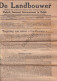 WOI - Krant  De Landbouwer - 1 Maart 1916 - Nr 52 (V2613) - Giardinaggio