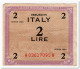 ITALY,ALLIED MILITARY CURRENCY,2 LIRE,1943,P.M11,VF+ - Occupation Alliés Seconde Guerre Mondiale