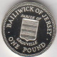 Jersey One Pound Coin Grouville Silver Proof Dated 1986 Parish Coin Series - Jersey