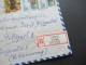 Griechenland 1985 Einschreiben Air Mail / Luftpost Per Express Patre - Stuttgart Rücks. Stp. Frankfurt Am Main Flughafen - Brieven En Documenten