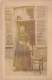 CARTE PHOTO - Photographie - Femme Posant Près D'une Fenêtre - Collier Jésus Crucifié - Carte Postale Ancienne - Photographs
