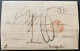 Lettre 1844 De New York Pour PARIS Réexpédiée à MONTGOBERT, Taxe Rectifiée + Decime Rurale TTB - …-1845 Prefilatelia