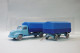 IMU - Camion MAGIRUS 3500 + Remorque Bleu Bâche Bleu HO 1/87 - Road Vehicles