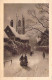 ILLUSTRATEUR Non Signée - Promenade Dans Village Enneigé - Carte Postale Ancienne - Unclassified