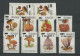 1993 4 Séries ** 1441/1448 ** Champignons Surchargés (inflation) - Unused Stamps