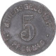 Monnaie, Allemagne, Stadt Elberfeld, 5 Pfennig, 1917, Kriegsgeld, TTB, Zinc - Noodgeld