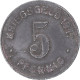 Monnaie, Allemagne, Stadt Elberfeld, 5 Pfennig, 1917, Kriegsgeld, TTB, Zinc - Monetari/ Di Necessità