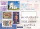 CHURCH, SCULPTURE, BIRD, CIVILISATIONS, STAMPS ON REGISTERED COVER, 2003, NEW CALEDONIA - Lettres & Documents
